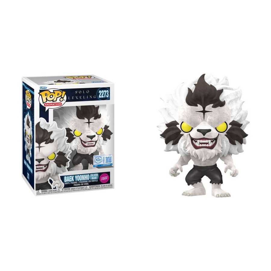 Funko Pop Solo Leveling Baek Yoonho (Silver Mane) - Flocked [Chase] #2273