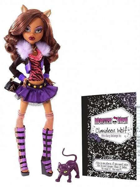 Clawdeen Wolf with curly hair Monster High - visuale realistica 2