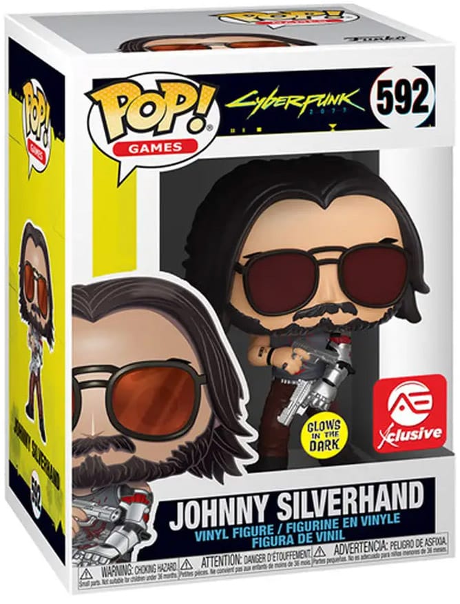 Funko Pop! Cyberpunk 2077 Johnny Silverhand with Pistol - Glow in the Dark #592