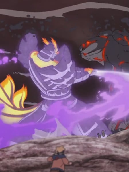 Kurama majestic attire Susano'o nella serie Naruto Shippuden