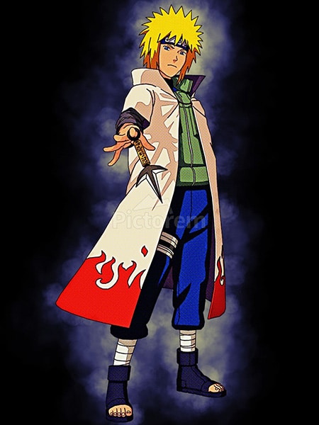 Minato Namikaze Crouching nella serie Naruto Shippuden