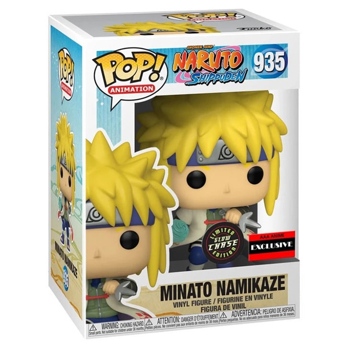 Scatola Funko Pop Minato Namikaze Chase Glow in the Dark #935