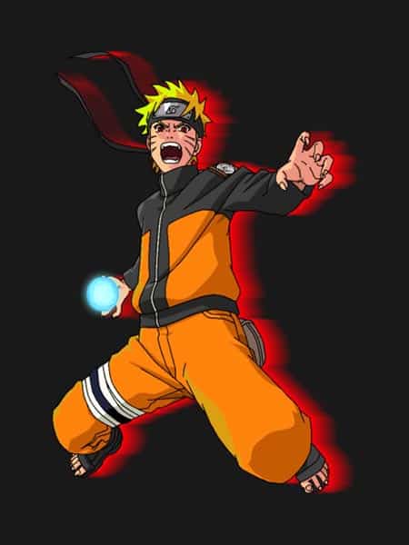 Naruto Uzumaki Rasengan nella serie Naruto Shippuden