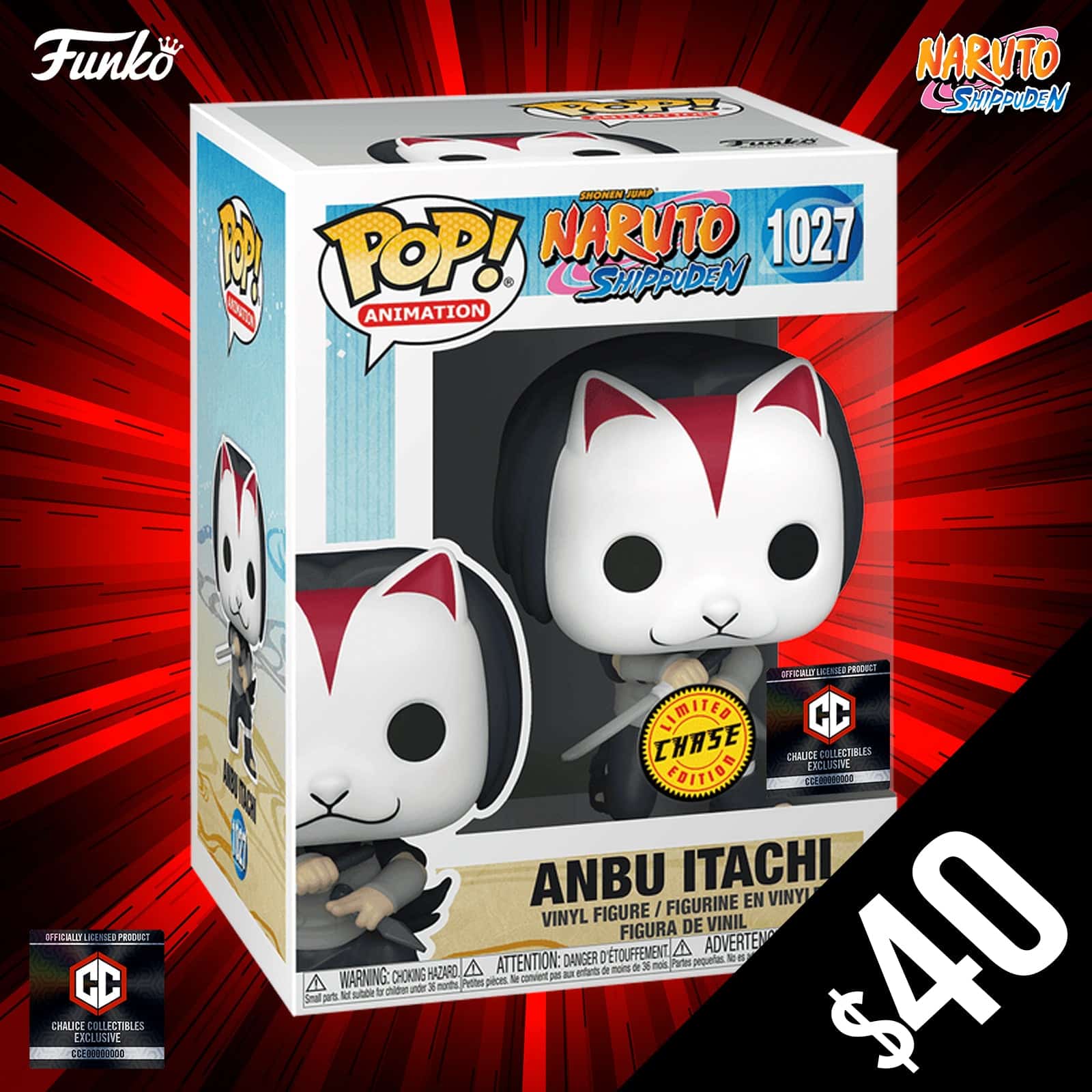 Scatola Funko Pop Itachi ANBU Chase #1027