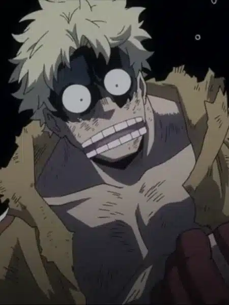 Fat Gum nella forma snella dopo il combattimento in My Hero Academia