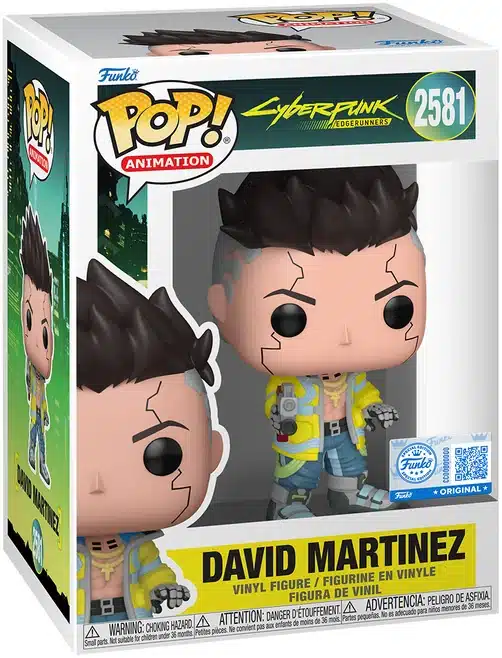 Funko Pop David Martinez Cyberpunk Edgerunners #2581 con scatola