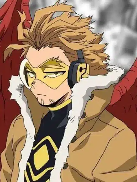 Hawks con il costume da Pro Hero in My Hero Academia