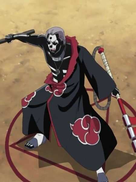 Hidan chase nella serie Naruto Shippuden