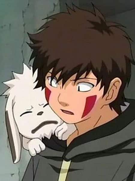 Kiba con Akamaru nella serie Naruto Shippuden