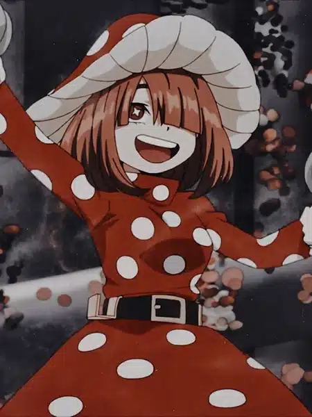 Kinoko Komori mentre usa il suo Quirk in My Hero Academia