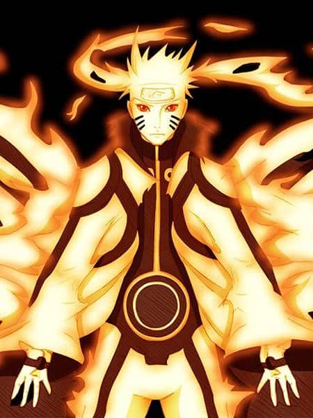 Naruto Uzumaki Nine Tails nella serie Naruto Shippuden