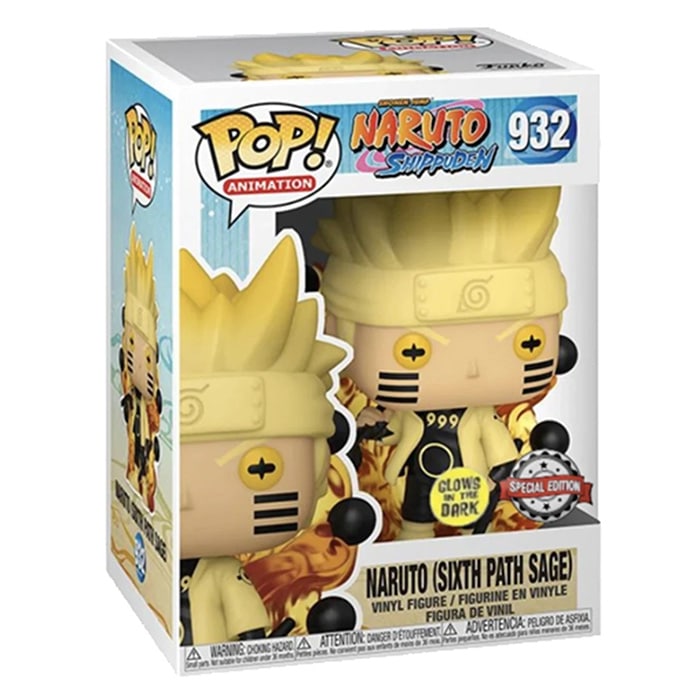 Scatola Funko Pop Naruto Uzumaki Sixth Path Sage Glow in the Dark #932