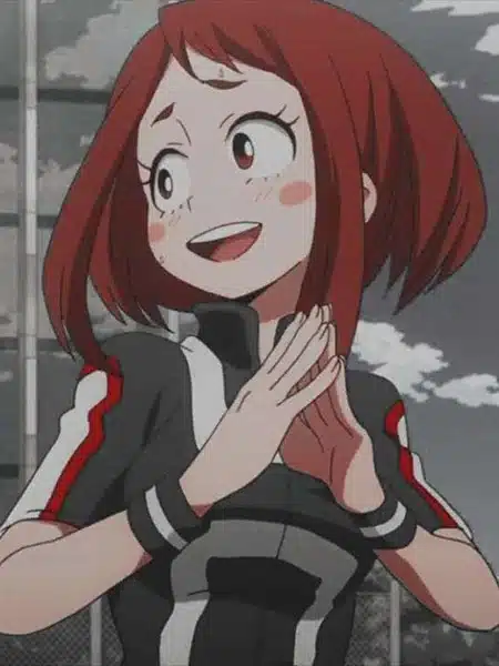 Ochaco Uraraka senza casco in My Hero Academia