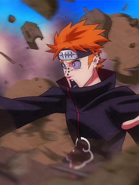Pain Almighty Push glows in the dark nella serie Naruto Shippuden