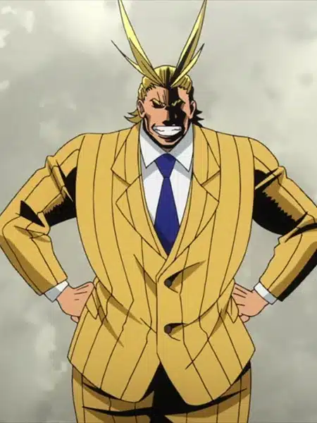 All Might con il completo da insegnante in My Hero Academia