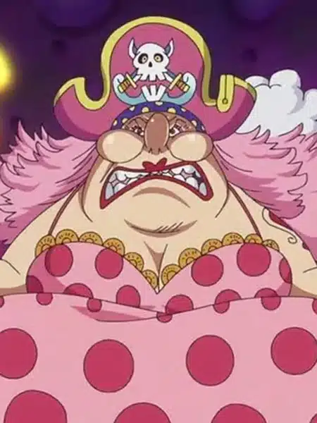 Charlotte Linlin durante una crisi di fame in One Piece