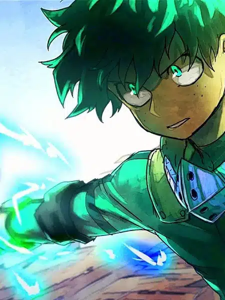 Deku usa il Full Cowl in My Hero Academia