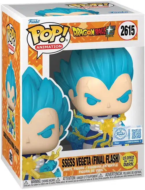 Funko Pop Dragon Ball Super Vegeta Final Flash Glow in the Dark #2615 con scatola