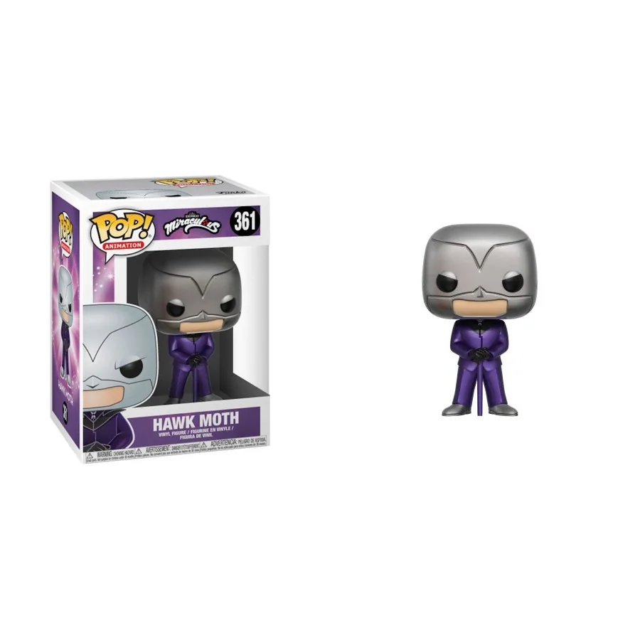 Funko Pop Miraculous Papillon Hawk Moth numero 361, scatola e figurina