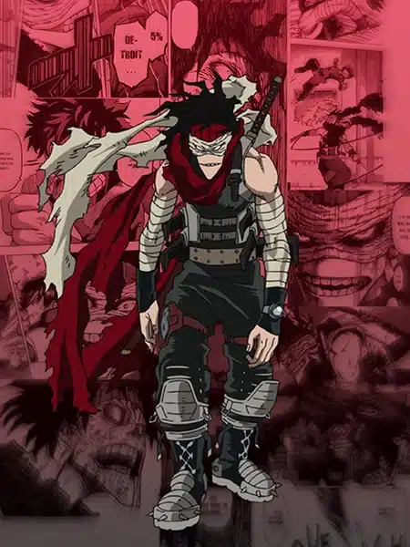 Hero Killer Stain con il suo costume in My Hero Academia