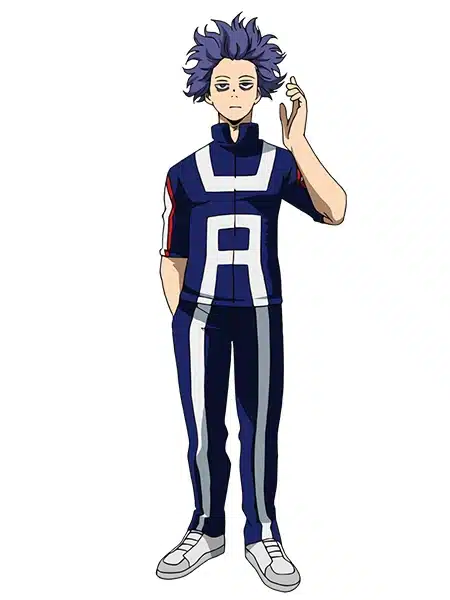 Hitoshi Shinso nella divisa sportiva della U.A.