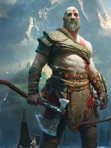 Kratos con ascia nell’universo God of War