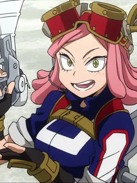 Mei Hatsume con gli occhiali da supporto in My Hero Academia
