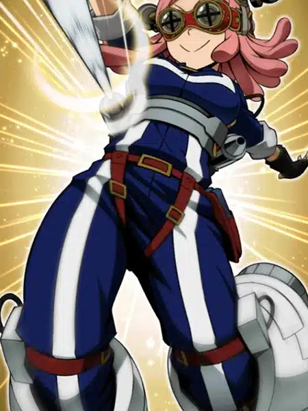 Mei Hatsume con il costume tecnico e le sue invenzioni