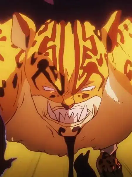 Rob Lucci trasformato durante un combattimento in One Piece