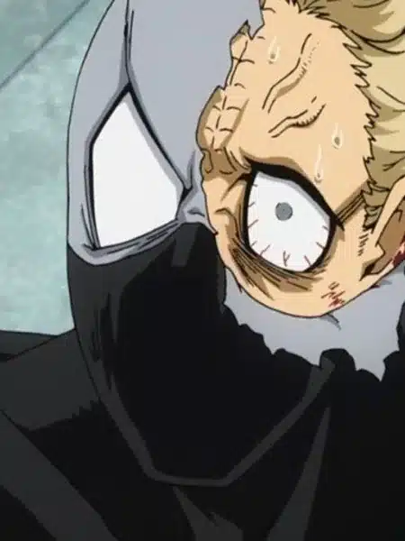 Twice con la maschera danneggiata in My Hero Academia