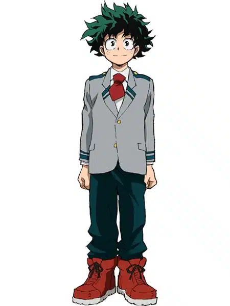 Izuku Midoriya con l'uniforme della U.A. High School